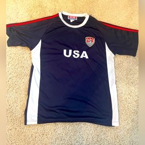USA Blue White Red Soccer Jersey Men's Size L Larg